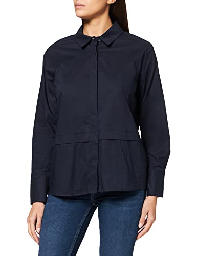 Comma CI Damska bluzka z długim rękawem, 5996 Dark Blue, 32