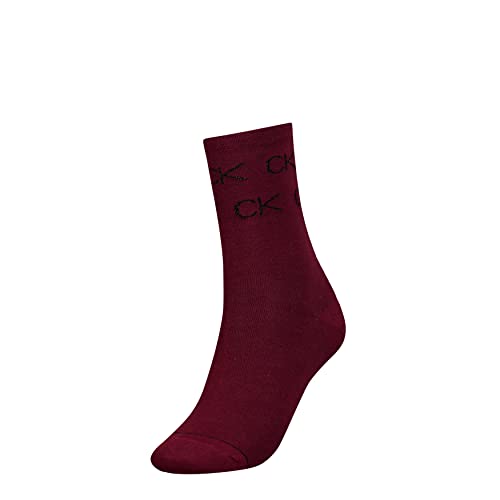 Calvin Klein Damskie skarpety Lurex Gift Box Casual Sock, burgundowy, rozmiar uniwersalny