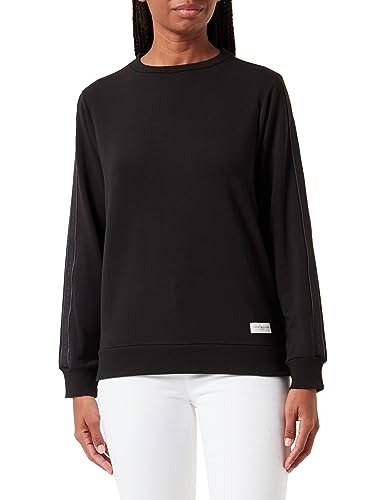 Tommy Hilfiger Damska koszulka dresowa Nos (rozmiary dodatkowe) ciężkie dzianiny, Czarny, XS