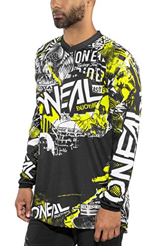O'NEAL Element Jersey Koszulka Mieszana, Czarny/Neon Żółty, S