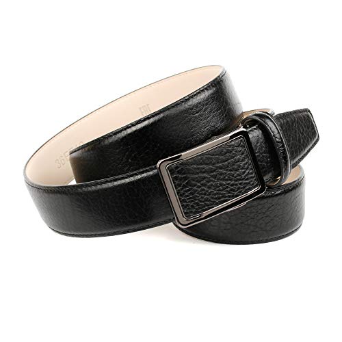 Anthoni Crown Męski pasek Ledergürtel, Czarny, 115 cm