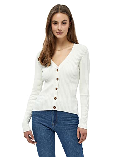 Peppercorn Damski kardigan z długim rękawem i dekoltem w serek z długim rękawem, 235 Cloud Dancer, XS