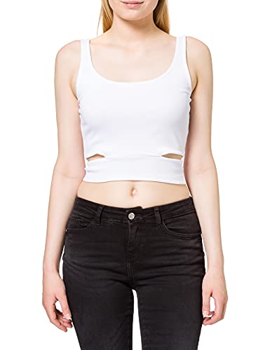 ONLY Onlnessa Life S/L Cropped JRS Top damski, Bright White, L