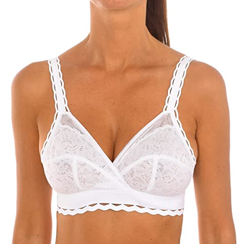 Playtex Damski biustonosz Soutien-Gorge Cœur Croisé Féminin Recyclé, biały, 90B