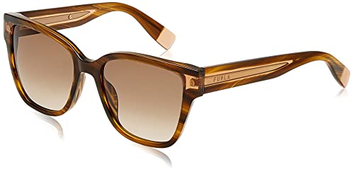 Furla Unisex SFU592V okulary przeciwsłoneczne, brązowe, 54, brązowy, 54