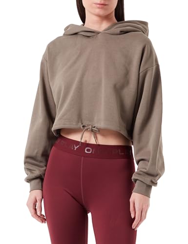 Bestseller A/S Damska bluza JXALLY Loose LS Crop Hood SWT, Morel, XS, Morel, XS