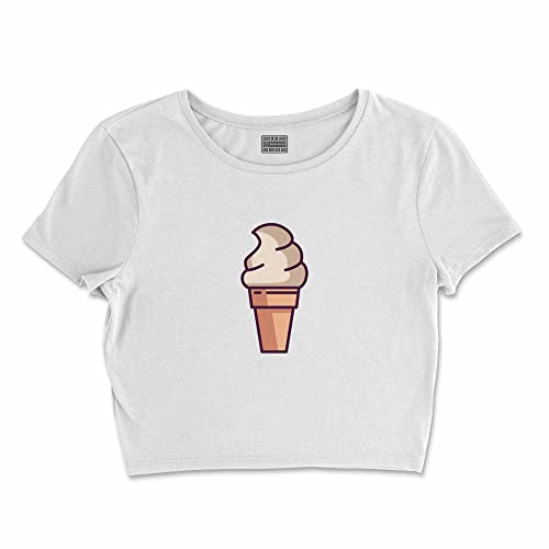 Bona Basics, Damski T-shirt basic, z nadrukiem cyfrowym, 100 bawełny, biały, swobodny, damski top, rozmiar: M, biały, M