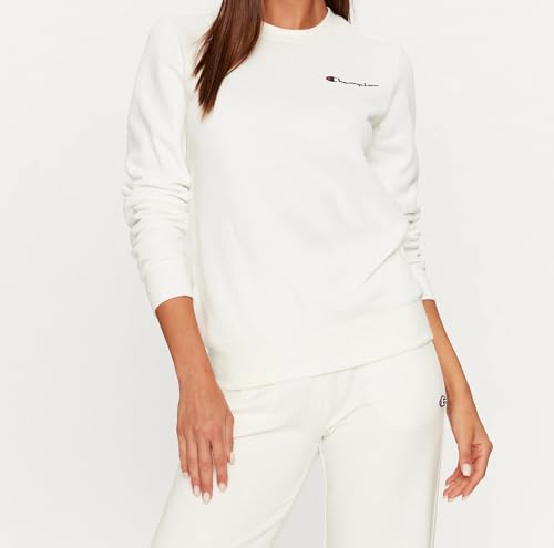 Champion Legacy American Classics W-Script Logo Light Powerblend Fleece Crewneck Bluza damska, Off White, S