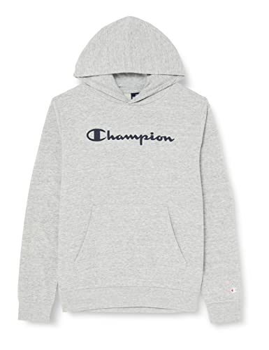 Champion Bluza chłopięca Legacy American Classics-Ultra Light Powerblend Terry Logo Hooded, szary, 7-8 Lat