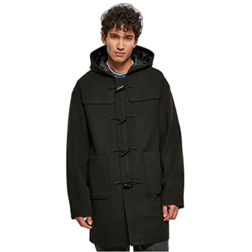 Urban Classics Płaszcz męski Duffle Coat, czarny, S