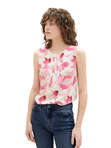 TOM TAILOR Damski Bluzka 1035254, 31803 - Pink Shapes Design, 46