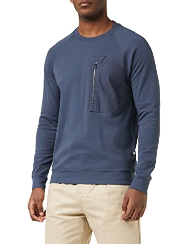 G-STAR RAW Męski T-shirt Tweeter Raglan Pkt Ls, Niebieski (Fantem Blue C930-863), S