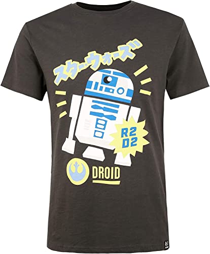 Recovered Star Wars R2D2 Japanese - T-shirt męski - czarny - S, czarny, 46