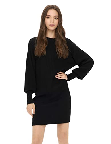 ONLY Onlalexis L/S Bead KNT sukienka damska, czarny, XL