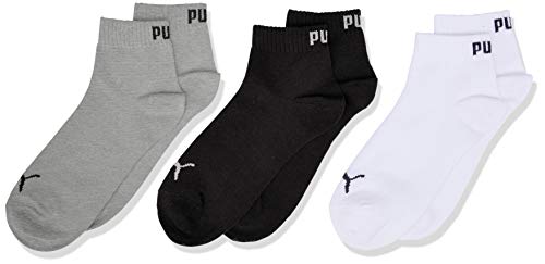 PUMA Skarpety dziecięce, uniseks (3 sztuki), szary/biały/czarny, 42