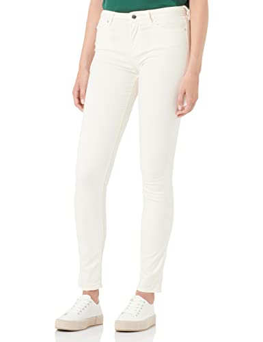 Love Moschino Damskie spodnie Shiny Lm Back Tag Casual Pants, kremowy, 28