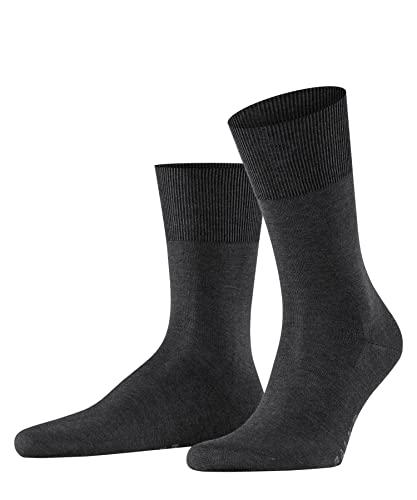FALKE Mężczyźni Skarpety Firenze M SO Bawełna Fil d'Ecosse jednokolorowe 1 Para, Szary (Anthracite Melange 3190), 45-46
