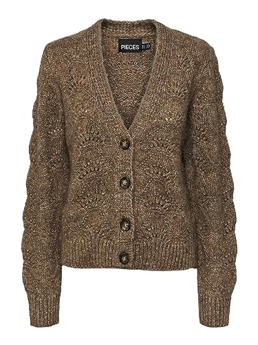 PIECES Damski kardigan Noos BC PCBIBBI LS Knit Cardigan z dzianiny, Fossil, XL