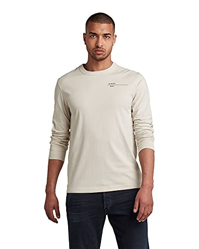 G-STAR RAW Koszulka męska Astro Back Tape, beżowy (Whitebait D20199-336-1603), XXL
