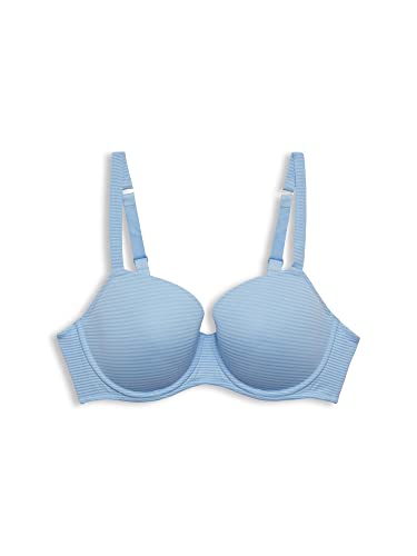 ESPRIT Bodywear damski żakardowy Stripe RCS Padded BC wyściełany biustonosz, pastelowy niebieski, 70 E, niebieski (pastel blue)