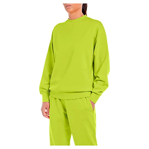 Replay Bluza damska, 636 limonkowa zieleń, L