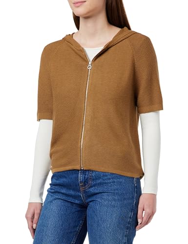 s.Oliver Damska kurtka z dzianiny z krótkim rękawem, brązowy, 44