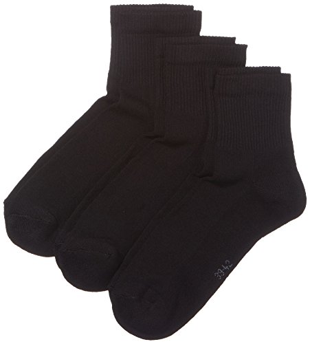 MyWay Men Quarter Socks 3er Skarpetki, Black 610, 39-42, Pack 3