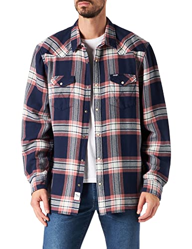 Wrangler Męska koszula Western Shirt, róża, rozmiar S