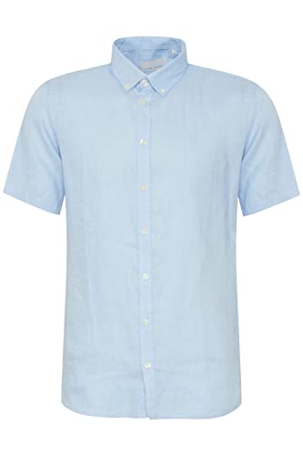 CASUAL FRIDAY Męska koszula CFAnton 0071 SS 100% lniana koszulka, 154030/Chambray Blue, XL, 154030 / Chambray Blue, XL