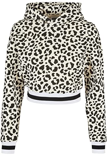 Urban Classics Damska bluza z kapturem AOP College, Whitesandleo, 5XL