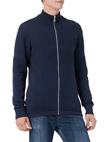 SELECTED HOMME Męska kurtka z dzianiny Zip-up, Dark Sapphire, L