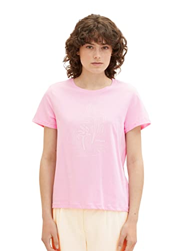 TOM TAILOR T-shirt damski z nadrukiem, 31814 - Lilac Candy, XXL