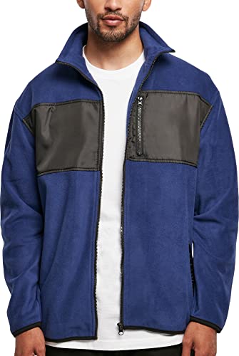 Urban Classics Kurtka z mikropolaru, luźna męska kurtka z polaru o kroju oversized fit, dostępna w wielu kolorach, rozmiarach S-5XL, spaceblue, L