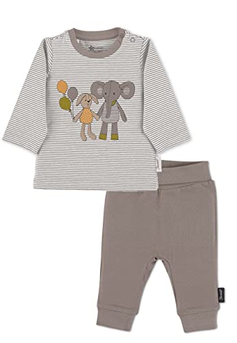 Sterntaler Zestaw Langarm-Shirt und Hose Elefant Eddy piżamy dla dzieci i niemowląt, Grau, Normal Unisex-Baby, Grau, Normal