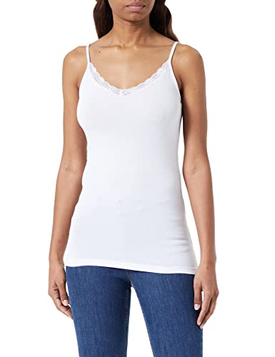 Vila Damski top Vidaisy Lace Singlet-Noos, Optyczny Snow, XL