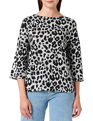 bestseller a/s Damski sweter VMOLIVIA 3/4 O-Neck Blouse Boo, średni szary melanż/wzór: W czarny, M