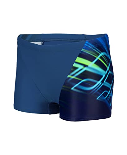 ARENA Boy's Shading Swim Short Trunks, Neon Blue, 8-9, Neon Blue