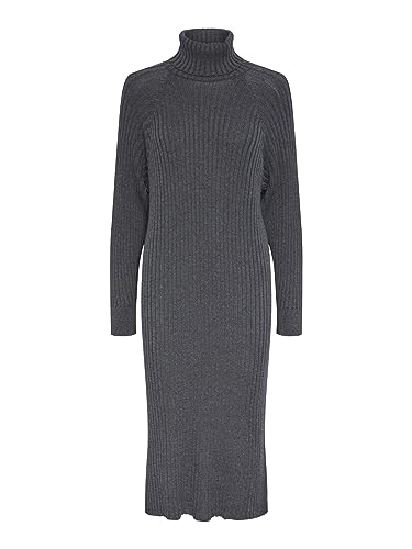 YAS Damska sukienka z dzianiny YASMAVI, Medium Grey Melange, S