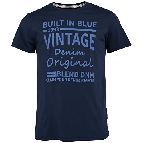 Blend Męski T-shirt T-shirt, 194024/Dress Blues, S, 194024/Dress Blues, S