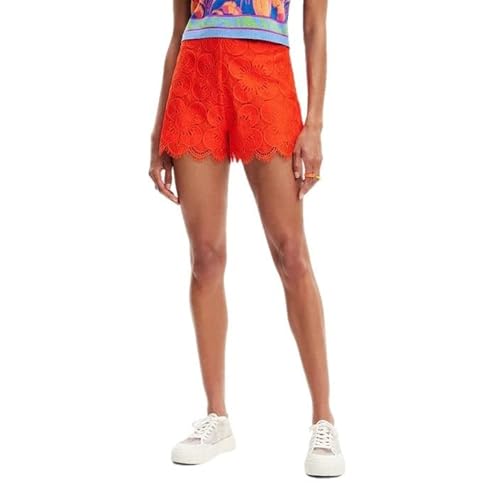 Desigual Damskie spodnie na co dzień, czerwony, 40