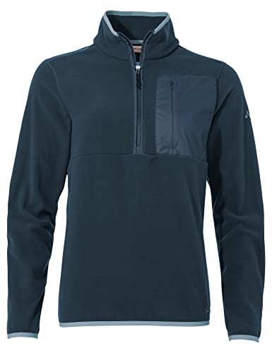 VAUDE Damska bluza polarowa Rosemoor, z zamkiem błyskawicznym, ciemne morze, 40, Ciemne morze