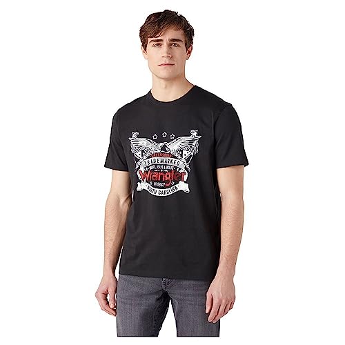 Wrangler T-shirt męski Americana Tee, Faded Black, L