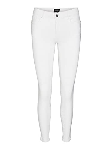 VERO MODA Damskie spodnie Vmsela Mr Slim Shape Color Denim JNS, biały, 30W / 30L