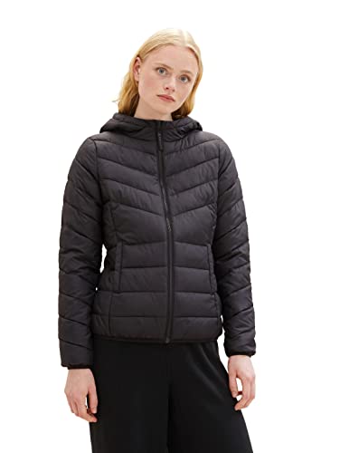 TOM TAILOR Denim Damska kurtka pikowana Lightweight, 14482-Deep Black, M