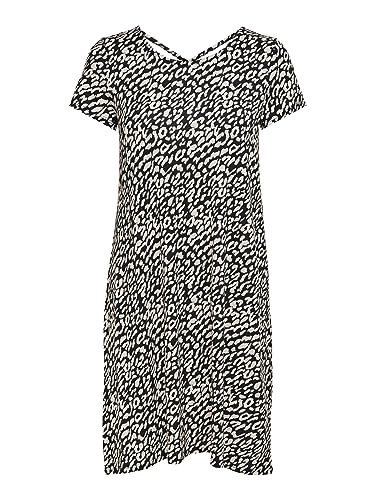 Only Kobiety Onlbera Back Lace Up S/S Sukienka, Czarny/Szary, XS