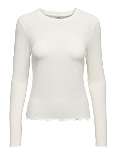 ONLY Kobiety ONLAMOUR L/S JRS NOOS Top, Egret, M, Egret, M