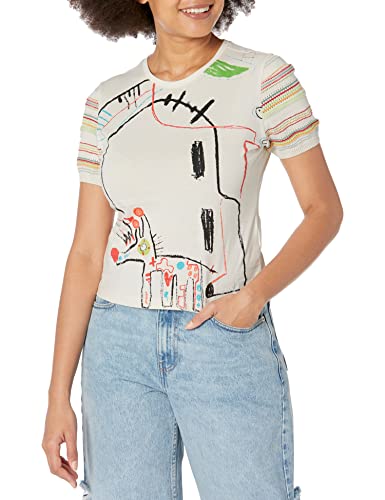 Desigual T-shirt damski, biały, M