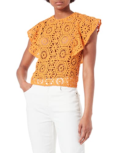 Naf Naf T-shirt damski, pomarańczowy, L