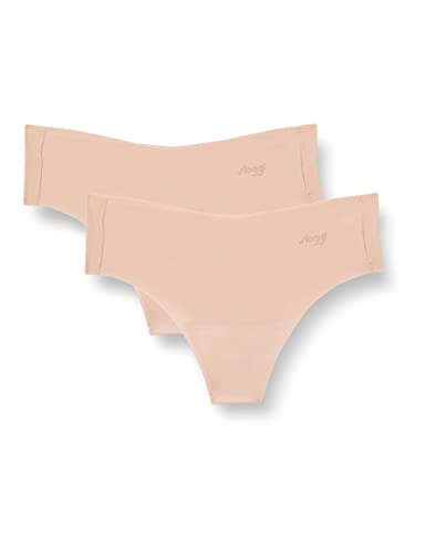 Sloggi Damskie stringi Zero z mikrofibry 2.0, hipstring 2P, Cameo Brown, M