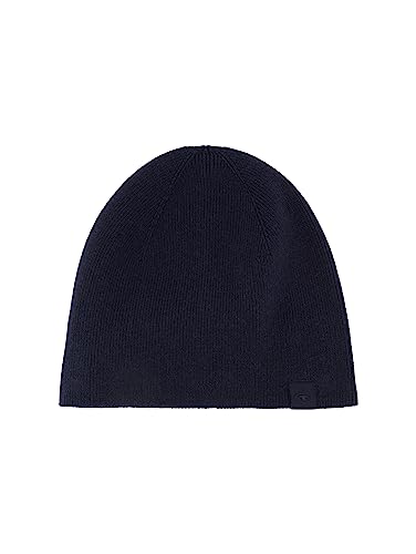 TOM TAILOR Męska czapka beanie, 13160 dzianinowy granatowy melanż, jeden rozmiar